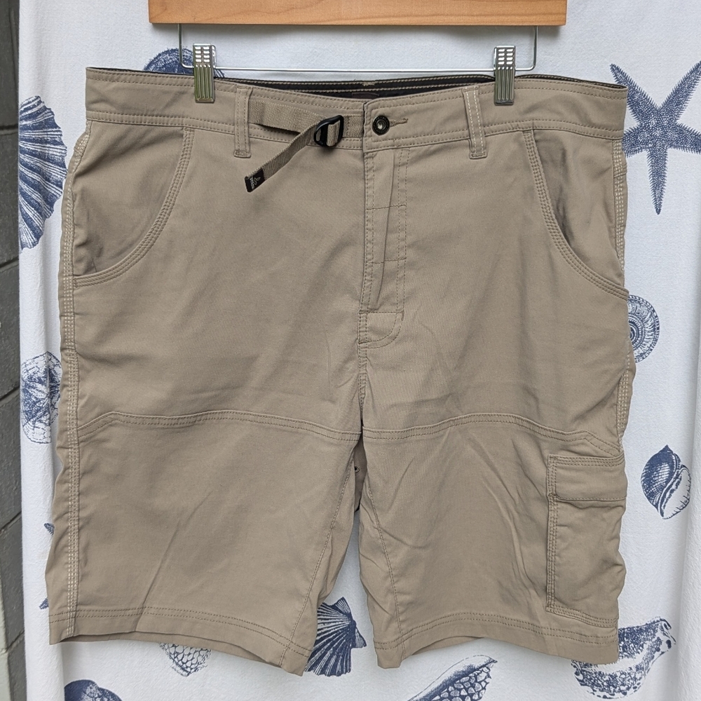 Prana Zion Short 36x10 Khaki Quick Dry